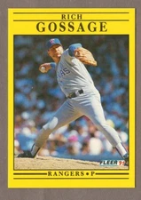 RICH GOSSAGE 1991 Fleer Update #U-59 Texas Rangers From Factory Set Goose 91