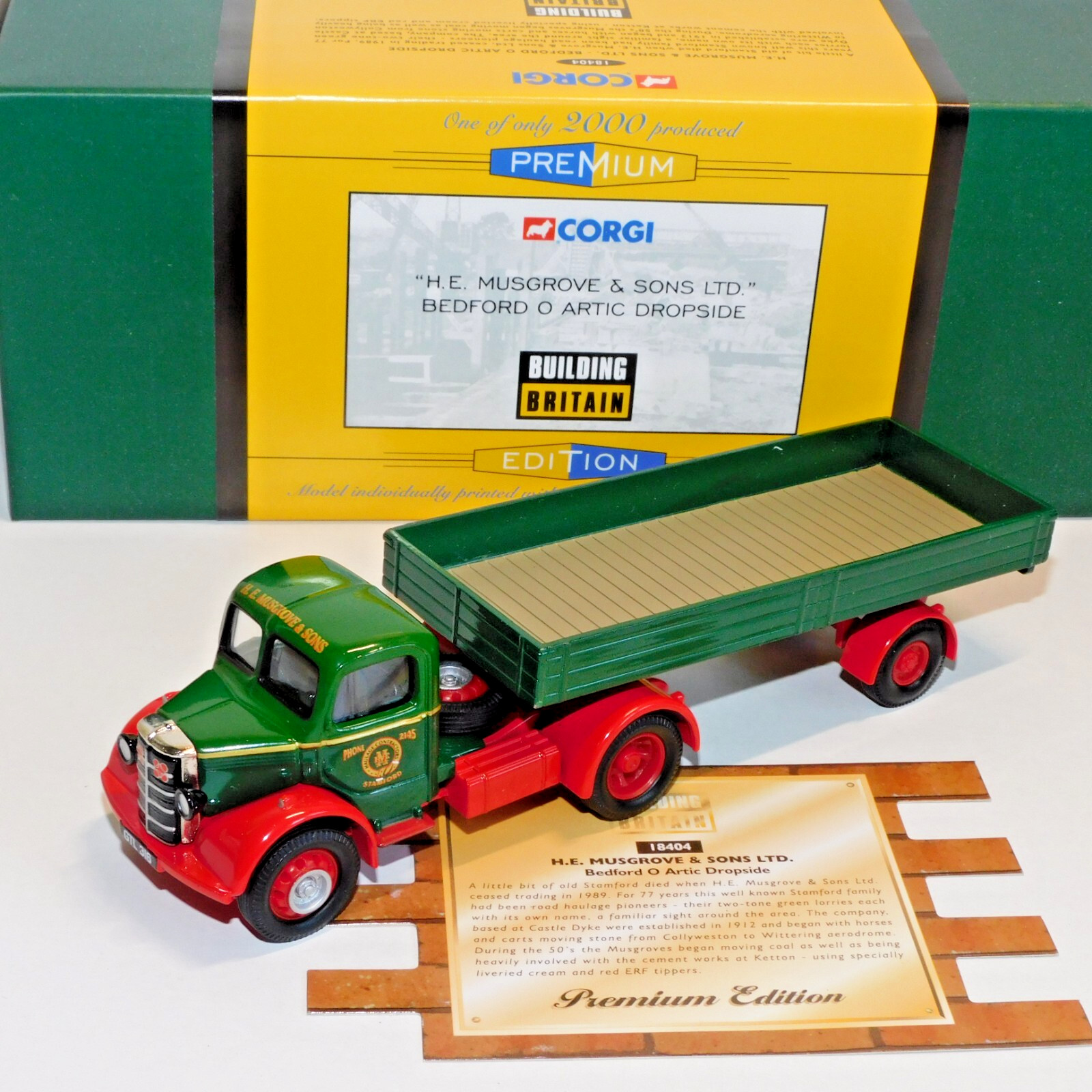 CORGI BEDFORD O ARTICULATED DROPSIDE H E MUSGROVE 1/50 18404