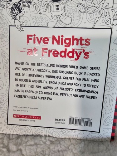 New Official Five Nights At Freddy's Video Game Coloring Book Scholastic 2021 - Picture 7 of 14