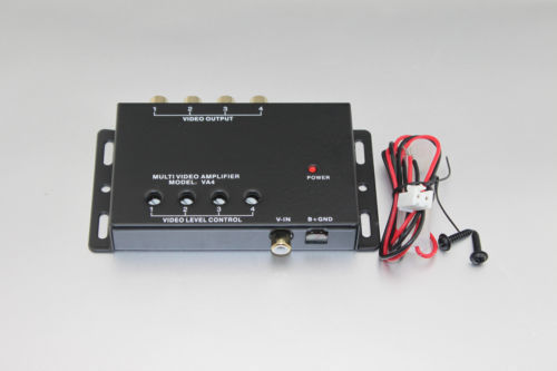 Video Distribution 12v dc Sender 4 Way for Karoke-Security Monitors-DVD-VCR-DVR - Picture 1 of 2