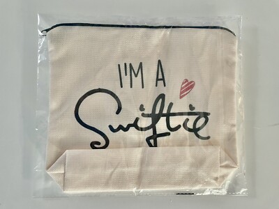 I m A Swiftie Makeup Travel Bag-Cream With Black Writing. New In Packaging