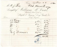 William H. Treat Wholesale and Retail Dealer in... Dry Goods, Troy , NY 11/23/92