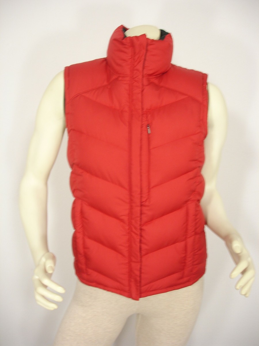 COLUMBIA REVERSIBLE RED / BLACK DOWN PUFFER ZIP FRONT VEST JACKET