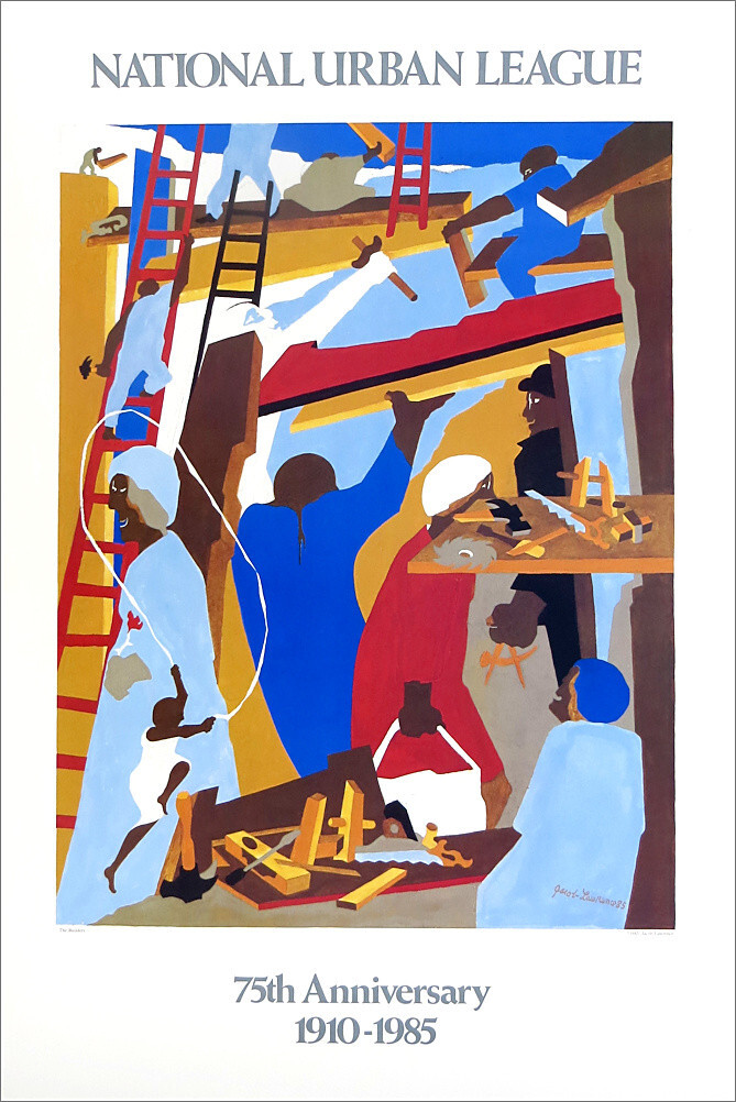 Jacob Lawrence National Urban League African American Poster 35 x