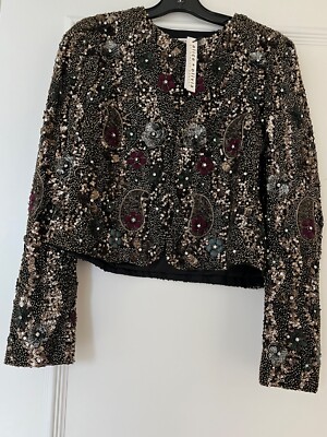 2/28迄※alice + olivia ミリタリージャケット XS 美品 0400021791200_OFFWHITEBLACK?