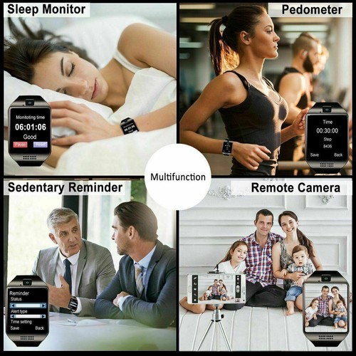 Smart Watch with Camera Bluetooth Pedometer Sim Card Slot for iPhone & Androi... - Picture 2 of 6