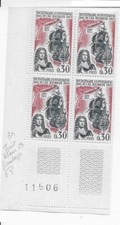 1965  BLOC De 4 coin numéroté Etienne  Regnault N° 1461 neuf **