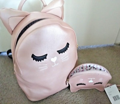 Betsey Johnson Backpack Kitty Cat Face 3D Ears Blush with  display picture 3