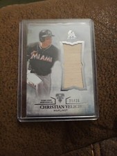 2015 TOPPS TRIPLE THREADS UNITY SINGLE JUMBO BAT RELIC CHRISTIAN YELICH #/36 