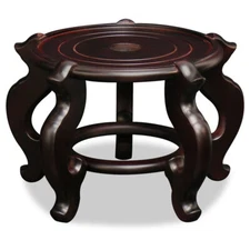 US Seller - 8.5 Inch Dark Brown Chinese Wooden Planter Stand
