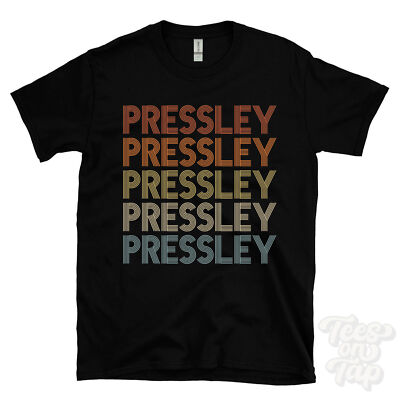 PRESSLEY WIEDERHOLTES RETRO-STIL T-SHIRT Herren & Damen Neuheit cool Name Geschenk