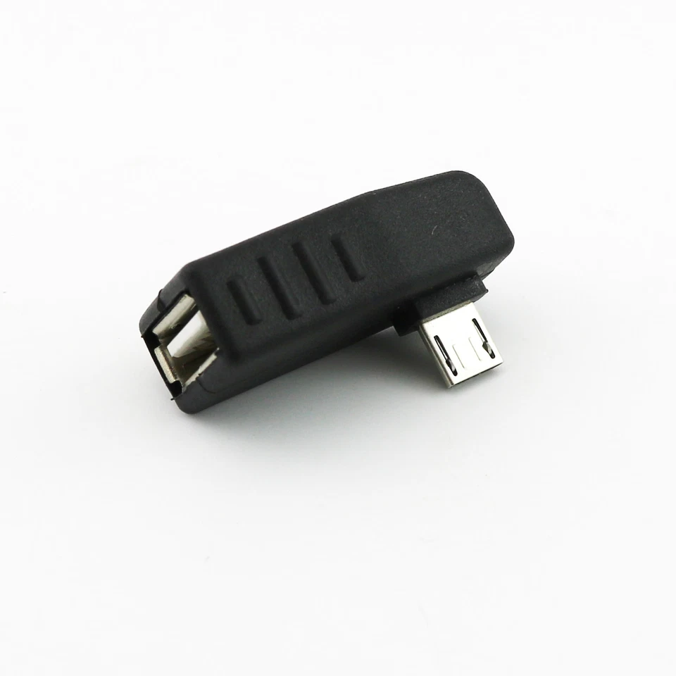 1x USB 2.0 A Female To Right Angle Micro 5 Pin Male OTG Host Adapter Connector - Image 2 of 4