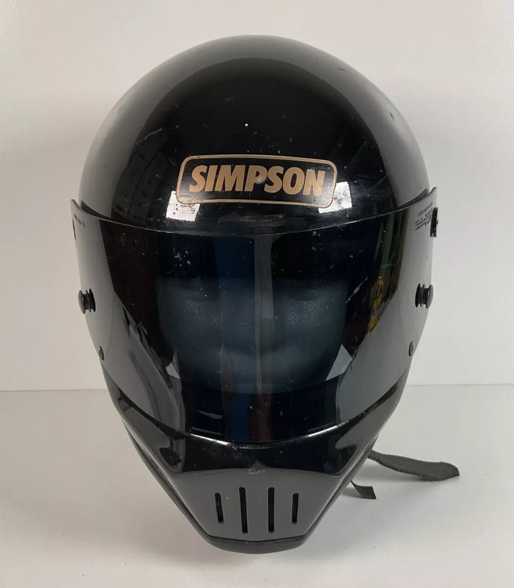 Vintage Simpson Darth Vader Motorcycle Helmet 1/4 Full Face USA