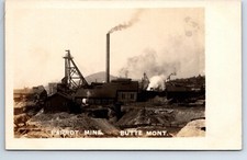RPPC Real Photo Postcard Montana Butte Parrot Mine Rob't Aerne Phototype Cards
