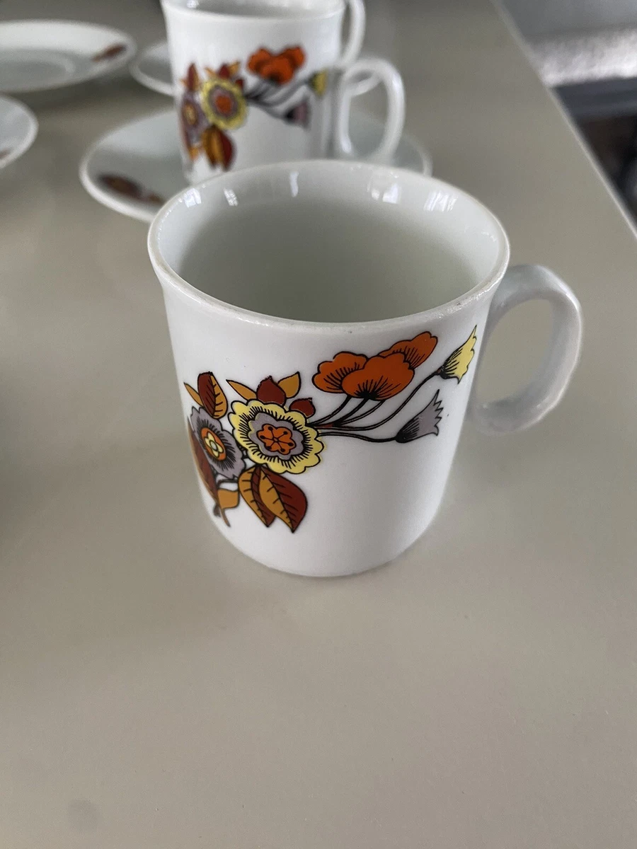 Lot De 2 Tasses à Café Arcopal Opalescent Vert Vintage - 4,5x8,5cm