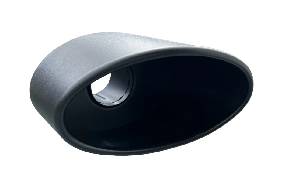 2x Endrohre Blenden oval schwarz 180x120mm Auspuff Edelstahl für 65mm Anschluß - Bild 4 von 4