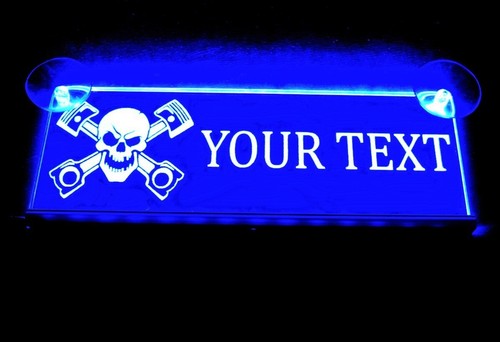 Plaque éclairage LED Bleu 24V Pour Cabine DAF – Design Fluo Gravé Au Laser