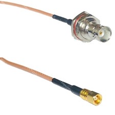 RG316 BNC FEMALE BIG BULKHEAD to SMC FEMALE RF Cable Rapid-SHIP LOT