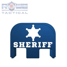 Rowe Tactical Rear Slide Cover Plate for Glock Gen 1-5 - Blue - Sheriff