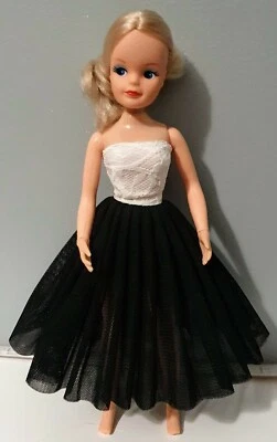Schönes weißes/schwarzes Ballett/Tutu/Partykleid passt 29cm/11" Puppe