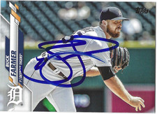 BUCK FARMER SIGNED 2020 TOPPS UPDATE SERIES BASEBALL CARD DETROIT TIGERS #U-24
