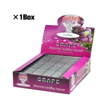 HORNET King Size Grape Fruit Flavored Cigarette Rolling Paper 25 Packs/Box