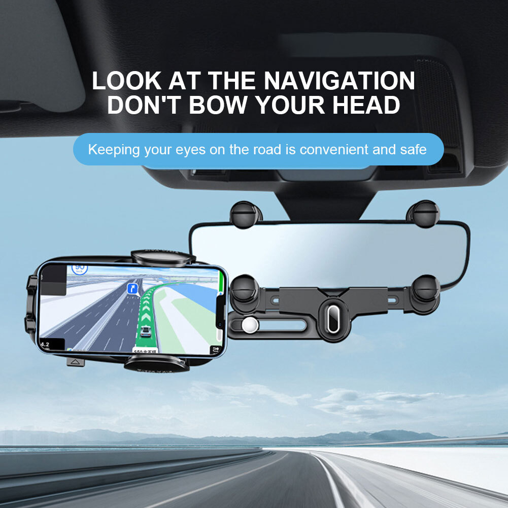 Smart Phone Stand 360 Degree Rotating Car Mobile Phone Holder for 4-7 Inch Phone - Picture 3 of 11