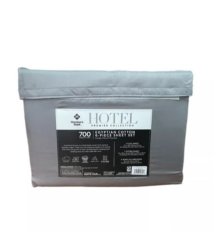 Member’s Mark 700-Thread-Count Hotel Premier Collection Sheet Set (Zinc, King) - Picture 2 of 2