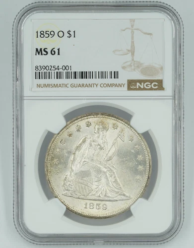 1859-O NGC MS61 Seated Liberty Dollar