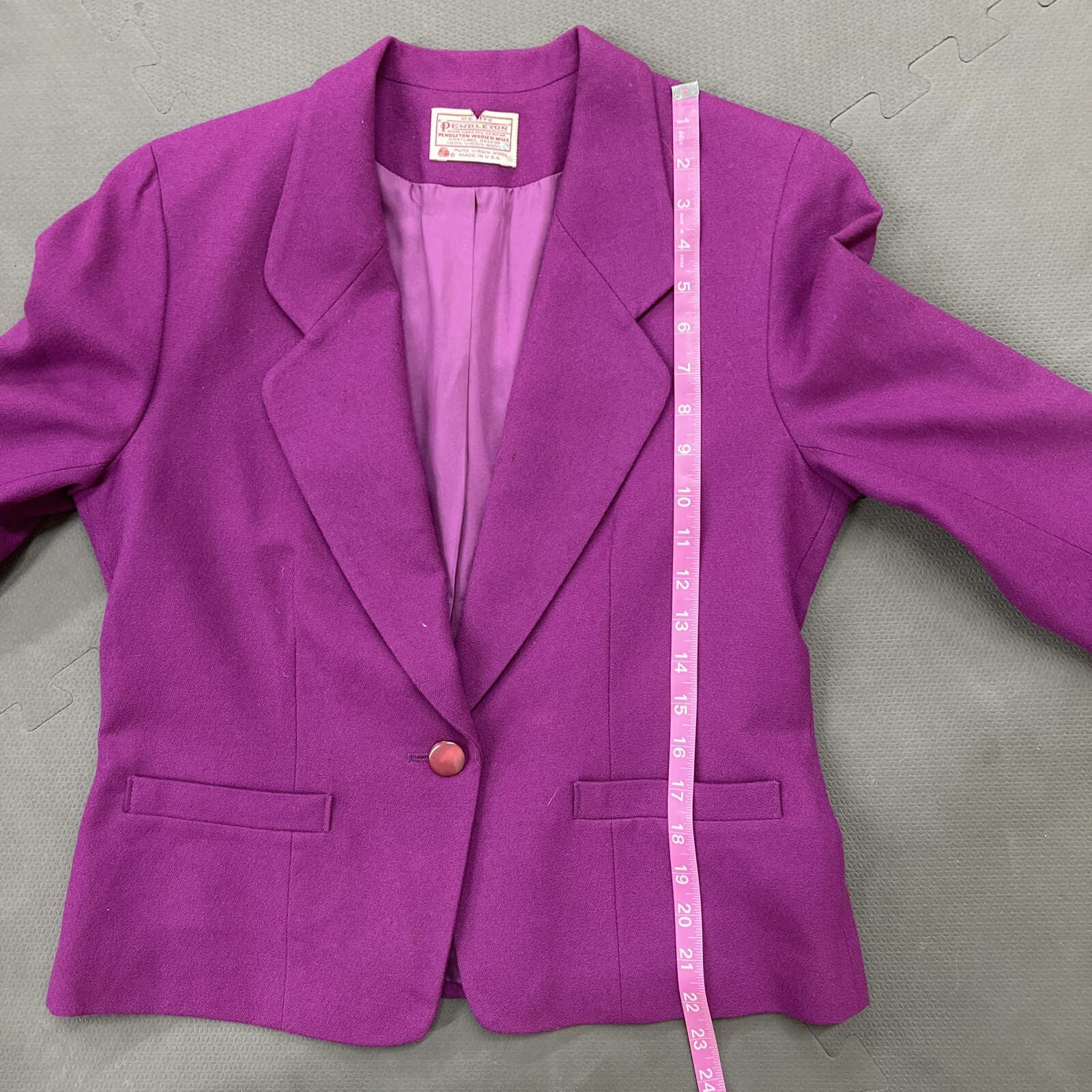 Pendleton Purple Single-Button Lightweight 100% W… - image 12