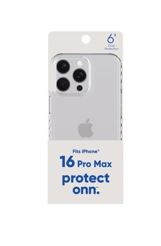 Onn Protective Gel Phone for iPhone 16 Pro Max- Clear - Broken Package