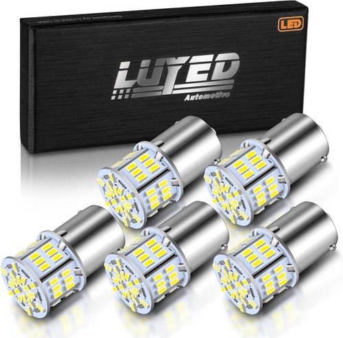 1156 LED Bulb 12V Super Bright 650 Lumens for Brake/Tail Lights, White, 5 Pack
