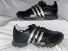 Men's Adidas Powerband Fit Foam Black Golf Shoes Size 8.5 EUC!