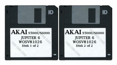 Akai S5000/S6000 Set of Two Floppy Disks JUPITER 6 WOSV81026