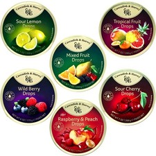 Cavendish and harvey variety flavor hard candy drops sour cherry, wild berry,...