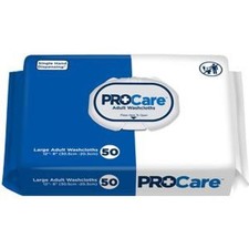 ProCare Personal Wipes 8x12" Spunlace Soft Pack Aloe/Vitamin E Nonsterile, 600