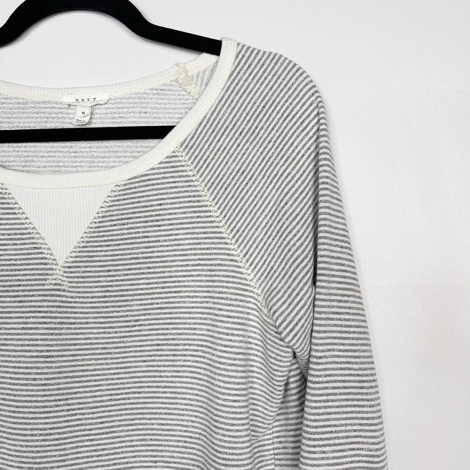 Sudadera de felpa francesa Annora mediana Joie mediana gris jaspeado porcelana Foto 3 de 4