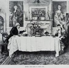 1902 Darby And Joan In High Life Typogravure Weatherly C.D. Sadler DWP8E