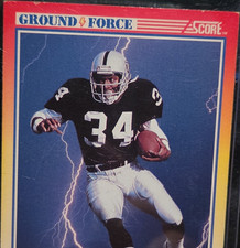SCORE 1989 Bo Jackson #330 Raiders NFL Ground Force Insert Football Card