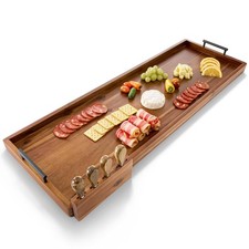 Acacia 36 Inch Large Charcuterie Boards for Party with Cheese Knife Set of 4 ...
