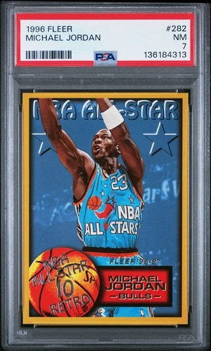 1996 FLEER #282 MICHAEL JORDAN PSA 7
