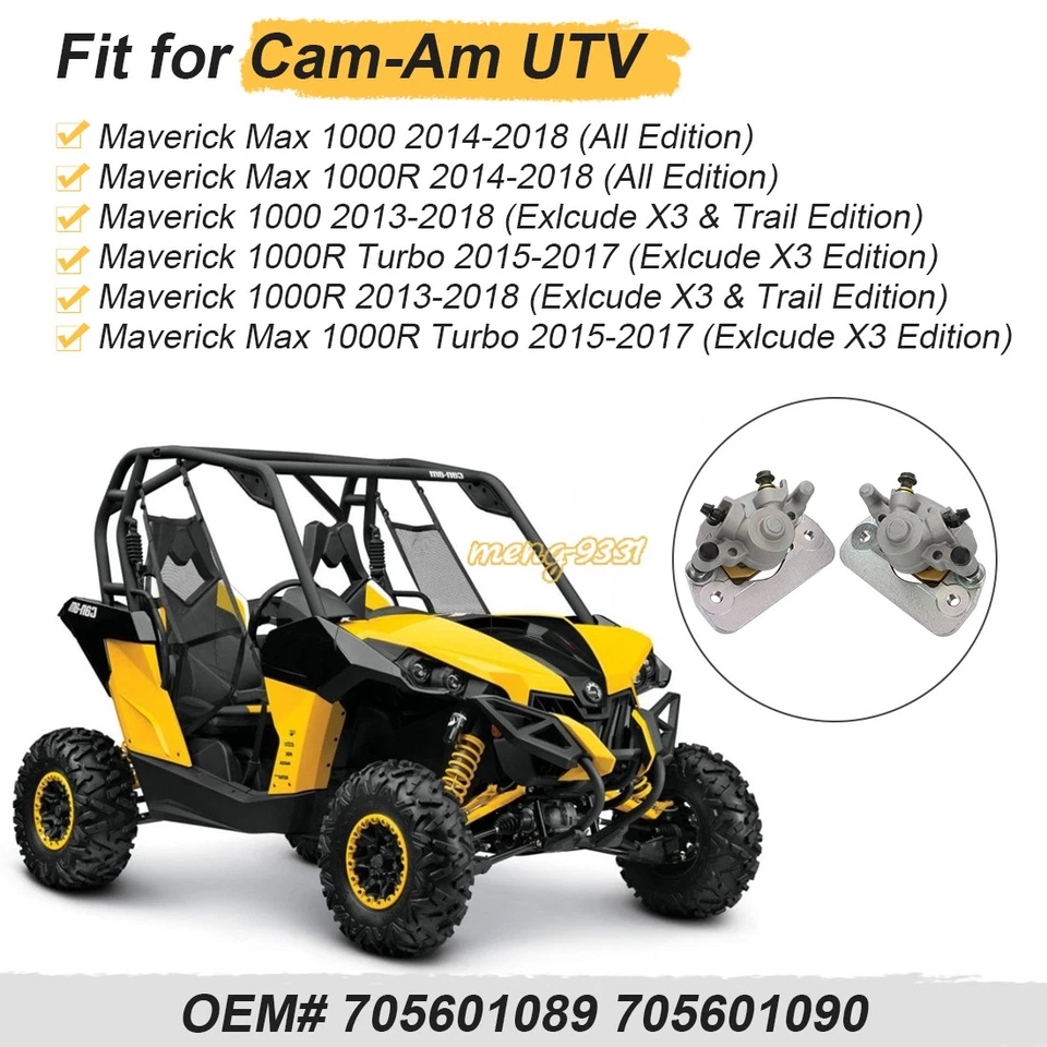 Pinzas de freno traseras para Can-Am Maverick 1000 1000R Maverick Max 1000R 2013-2018 Foto 4 de 4