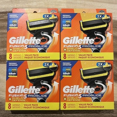 Gillette Proglide Shield Razor Blade Refills 8 Cartridge LOT OF 4 (32pcs) NEW