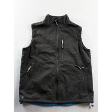Cody James Softshell Vest Mens Medium Black Fleece Lined Full Zip CCMH17U16