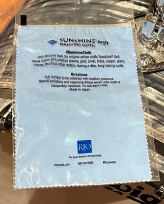 Large Sunshine Soft Polishing Cloth for Metal 4 7/8 in. x 7 1/2 in. Blue