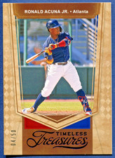 2021 Panini Chronicles Timeless Treasures Ronald Acuna Jr #12 Blue Parallel 4/50