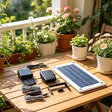 Portable Solar Fan Heater 30W 12V for RVs Boats Trailers and Garden Sheds
