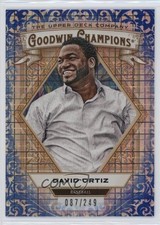2025 Upper Deck Goodwin Champions Blue Checkers 87/249 David Ortiz #34 HOF 0l6f