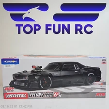 Arrma Felony 6S BLX Brushless 1:7 Scale RTR Electric 4WD Street Muscle Car Black