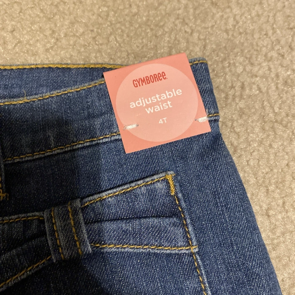Nuevo con etiquetas Nuevo Gymboree Pantalones de mezclilla para niñas pequeñas Talla 4T Bordados Floral Bolsillos con lazo Foto 2 de 4